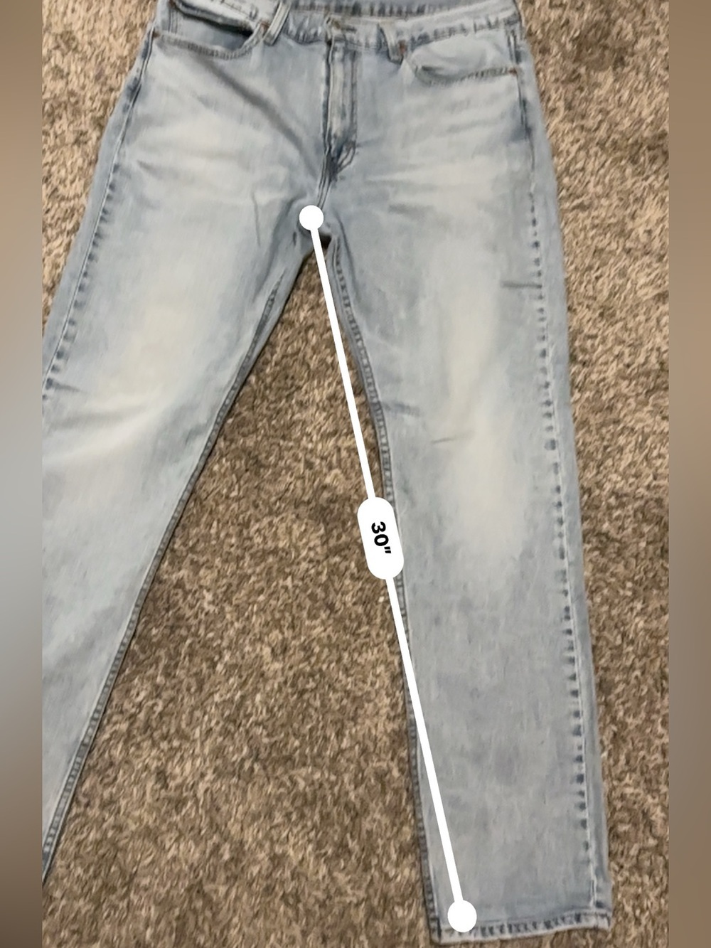Levi's Light Blue slim Leg Men’s Jeans sz36x32 - Picture 7 of 9